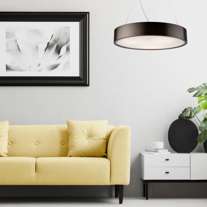 Hanglamp aan een koord 3xE27/60W/230V ø 47 cm grenen