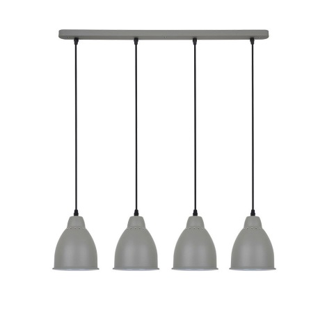 Hanglamp aan een koord 4xE27/60W/230V grijs 14cm