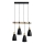 Hanglamp aan een koord 4xE27/60W/230V zwart
