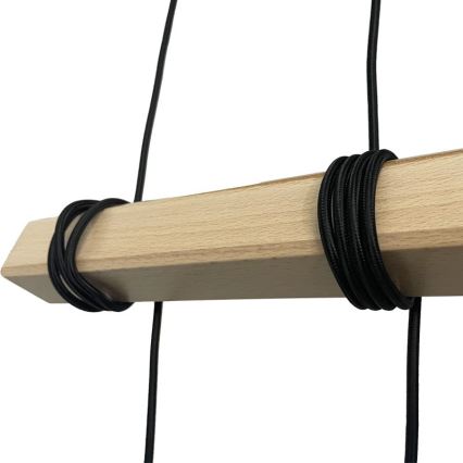 Hanglamp aan een koord 4xE27/60W/230V zwart