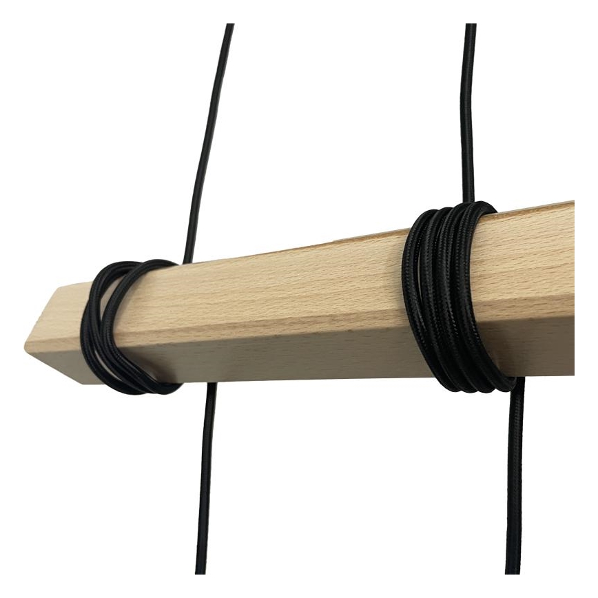 Hanglamp aan een koord 4xE27/60W/230V zwart