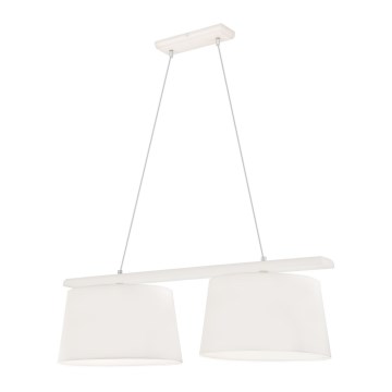 Hanglamp aan een koord AIDA 2xE27/60W/230V eiken - FSC gecertificeerd