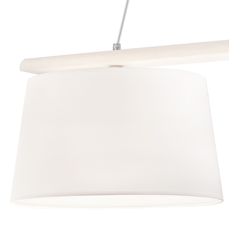 Hanglamp aan een koord AIDA 2xE27/60W/230V eiken - FSC gecertificeerd
