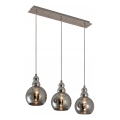 Hanglamp aan een koord AKSO 3xE14/40W/230V mat chroom