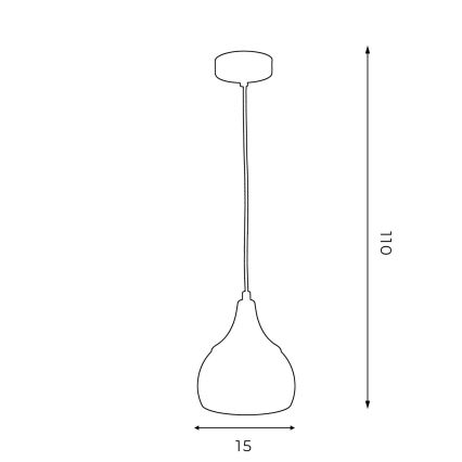 Hanglamp aan een koord AKTAN 1xE27/60W/230V zwart