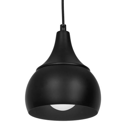 Hanglamp aan een koord AKTAN 3xE27/60W/230V zwart rond