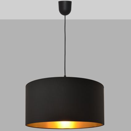 Hanglamp aan een koord ALBA 1xE27/15W/230V d. 40 cm zwart/goud