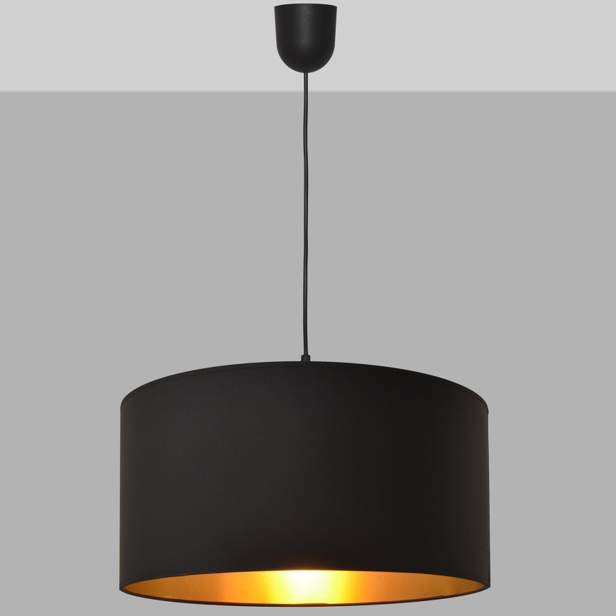 Hanglamp aan een koord ALBA 1xE27/15W/230V d. 40 cm zwart/goud