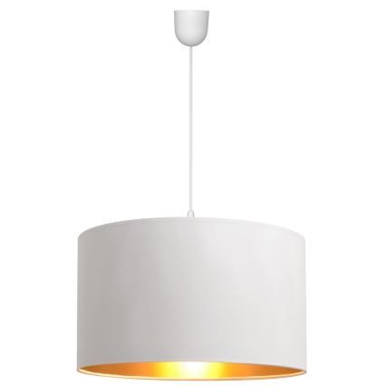 Hanglamp aan een koord ALBA 1xE27/15W/230V d. 45 cm wit/goud