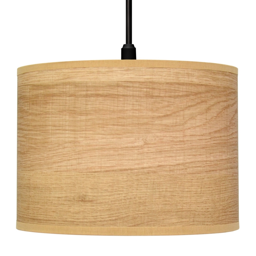 Hanglamp aan een koord ALBA 1xE27/15W/230V diameter 20 cm bruin/zwart