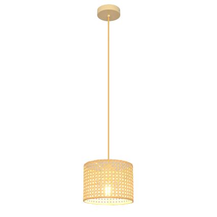 Hanglamp aan een koord ALBA 1xE27/15W/230V diameter 20 cm rotan