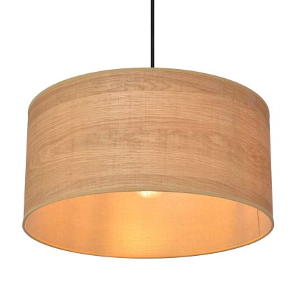 Hanglamp aan een koord ALBA 1xE27/15W/230V diameter 40 cm bruin/zwart