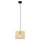 Hanglamp aan een koord ALBA 1xE27/60W/230V diameter 20 cm rotan/zwart