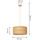 Hanglamp aan een koord ALBA 1xE27/60W/230V diameter 40 cm bruin