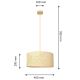 Hanglamp aan een koord ALBA 1xE27/60W/230V diameter 40 cm rotan
