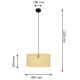 Hanglamp aan een koord ALBA 1xE27/60W/230V diameter 40 cm rotan/zwart