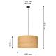 Hanglamp aan een koord ALBA 1xE27/60W/230V diameter 45 cm bruin/zwart