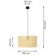 Hanglamp aan een koord ALBA 1xE27/60W/230V diameter 45 cm rotan/zwart