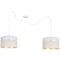 Hanglamp aan een koord ALDO 2xE27/60W/230V wit