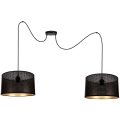 Hanglamp aan een koord ALDO 2xE27/60W/230V zwart