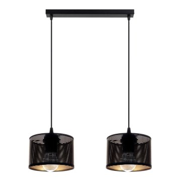 Hanglamp aan een koord ALDO 2xE27/60W/230V zwart