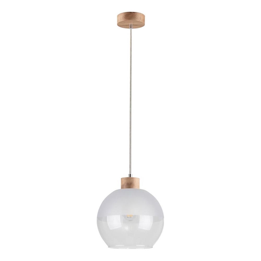 Hanglamp aan een koord ALESSANDRO 1xE27/60W/230V eiken