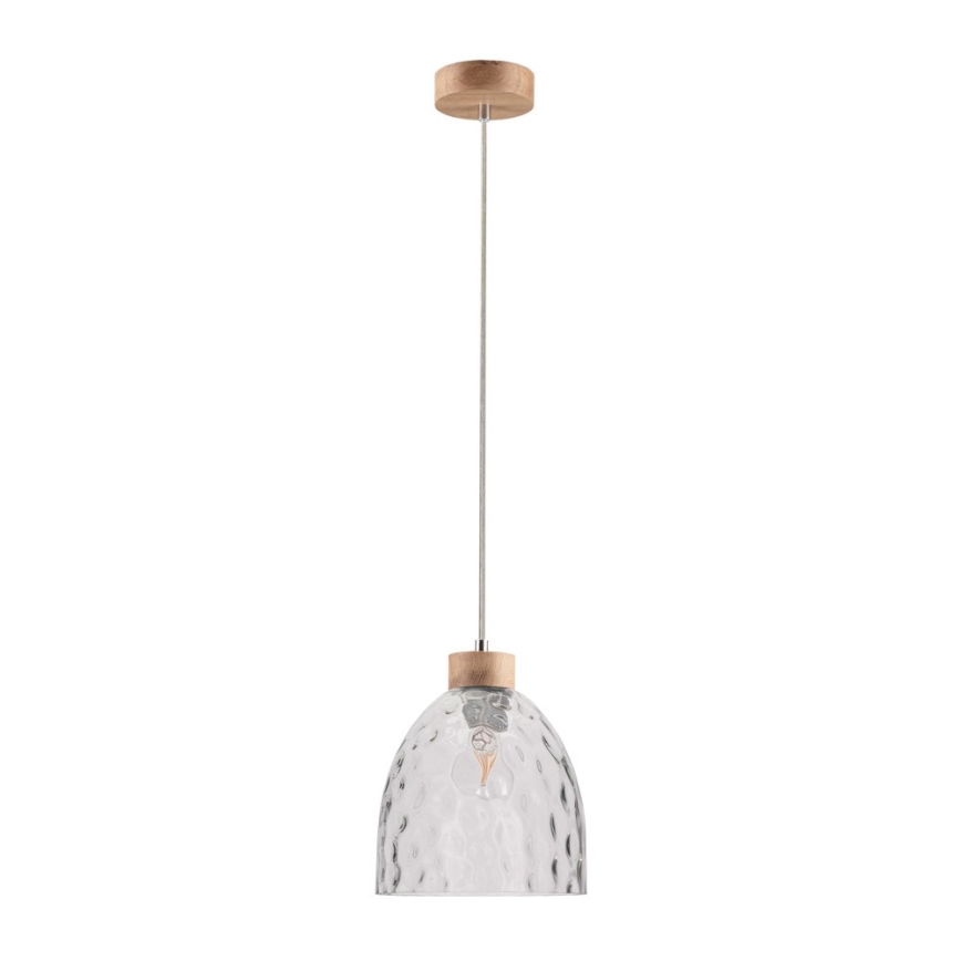 Hanglamp aan een koord ALESSANDRO 1xE27/60W/230V eiken