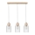 Hanglamp aan een koord ALESSANDRO 3xE27/60W/230V eiken