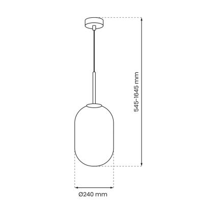 Hanglamp aan een koord ALIAS 1xE14/40W/230V diameter 24 cm zwart/grijs