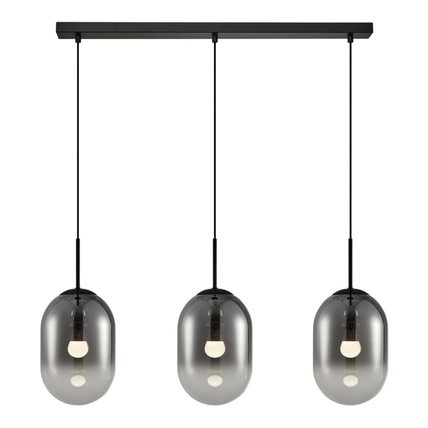 Hanglamp aan een koord ALIAS 3xE14/40W/230V zwart/grijs