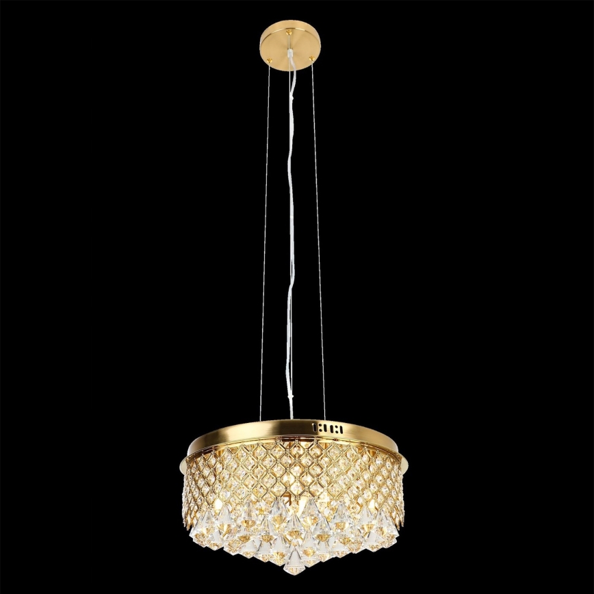 Hanglamp aan een koord AMAPOLI 7xG9/28W/230V diameter 45 cm goud