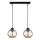 Hanglamp aan een koord AMBRE BLACK 2xE27/60W/230V