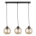 Hanglamp aan een koord AMBRE BLACK 3xE27/60W/230V zwart/gerookt bruin