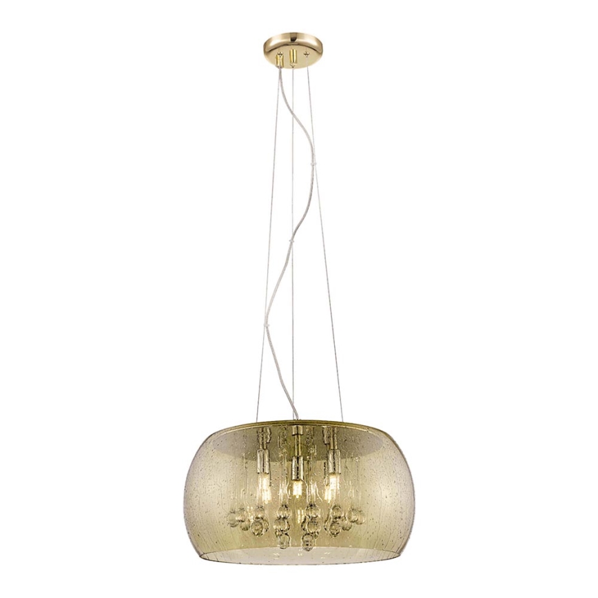 Hanglamp aan een koord ANGELINA 5xG9/3W/230V gouden