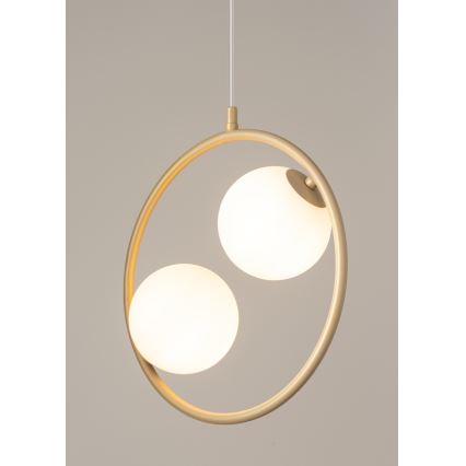 Hanglamp aan een koord AQUA 2xG9/12W/230V goud