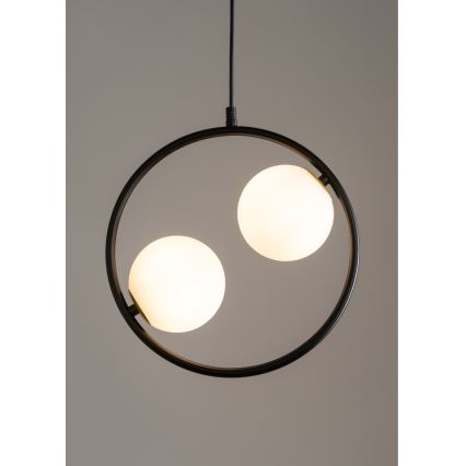 Hanglamp aan een koord AQUA 2xG9/12W/230V zwart