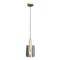 Hanglamp aan een koord ARCADIA 1xE27/60W/230V diameter 13 cm goud/gerookt