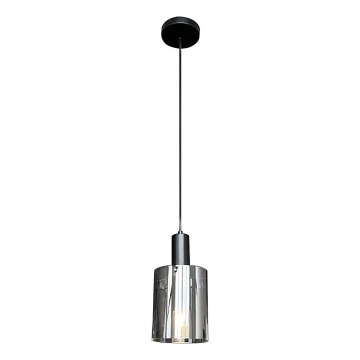 Hanglamp aan een koord ARCADIA 1xE27/60W/230V diameter 13 cm zwart/gerookt