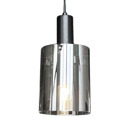 Hanglamp aan een koord ARCADIA 1xE27/60W/230V diameter 13 cm zwart/gerookt