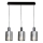 Hanglamp aan een koord ARCADIA 3xE27/60W/230V zwart/gerookt