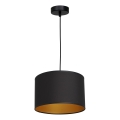 Hanglamp aan een koord ARDEN 1xE27/60W/230V d. 25 cm zwart/gouden