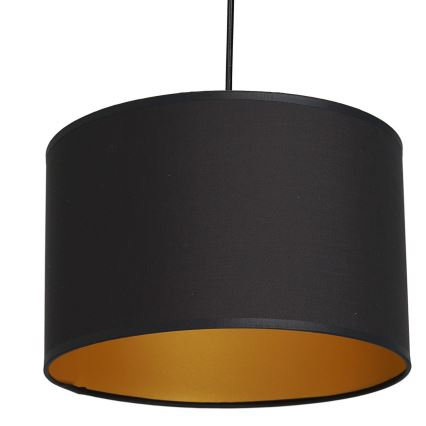 Hanglamp aan een koord ARDEN 1xE27/60W/230V d. 25 cm zwart/gouden