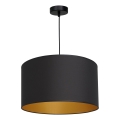 Hanglamp aan een koord ARDEN 1xE27/60W/230V d. 40 cm zwart/goud