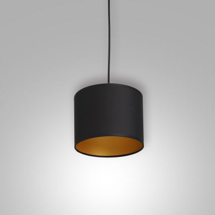 Hanglamp aan een koord ARDEN 1xE27/60W/230V diameter 18 cm zwart/gouden