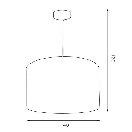 Hanglamp aan een koord ARDEN 1xE27/60W/230V diameter 40 cm paars/gouden