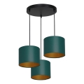 Hanglamp aan een koord ARDEN 3xE27/60W/230V groen/gouden