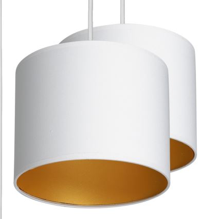 Hanglamp aan een koord ARDEN 5xE27/60W/230V wit/gouden