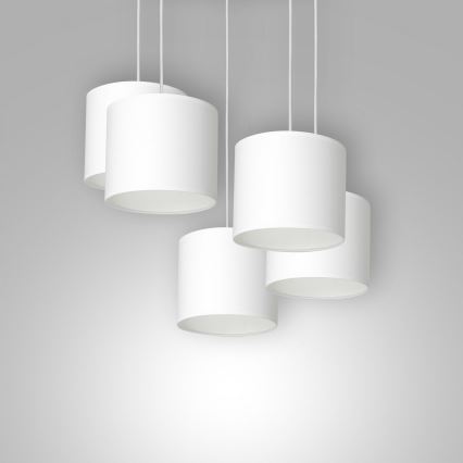 Hanglamp aan een koord ARDEN 5xE27/60W/230V wit