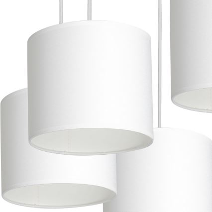 Hanglamp aan een koord ARDEN 5xE27/60W/230V wit