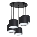 Hanglamp aan een koord ARDEN 5xE27/60W/230V zwart/wit